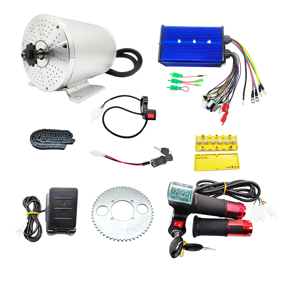 طقم محرك كهربائي بدون فرشاة يع - مراجعة Mid Drive Motor Kit 72V 3000W وسعره