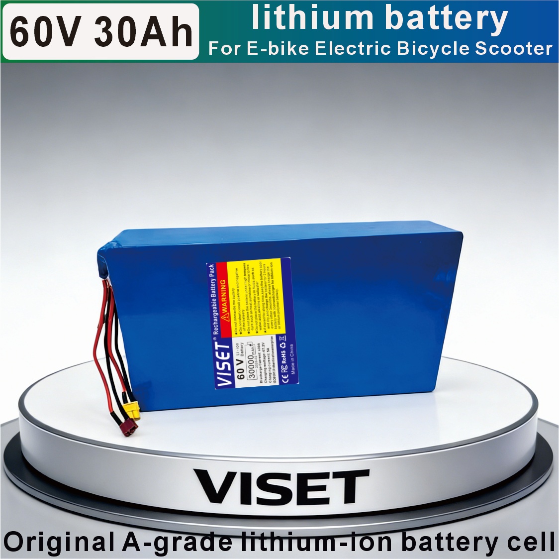 بطارية دراجة كهربائية VISET 60 - مراجعة 60V 30Ah Electric Scooter Battery وسعره